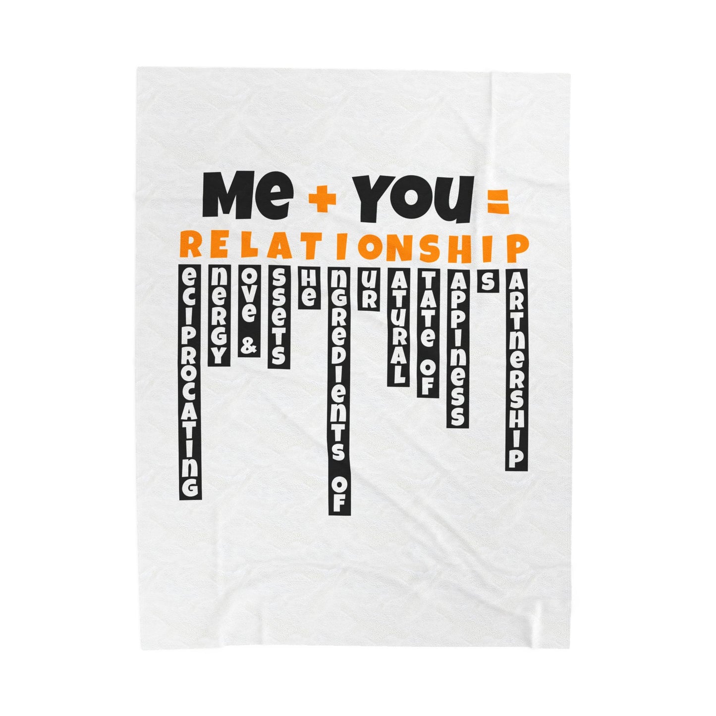 Relationship Goals Velveteen Plush Blanket, Cozy Throw for Couples, Gift for Anniversaries, Soft Home Decor for Love