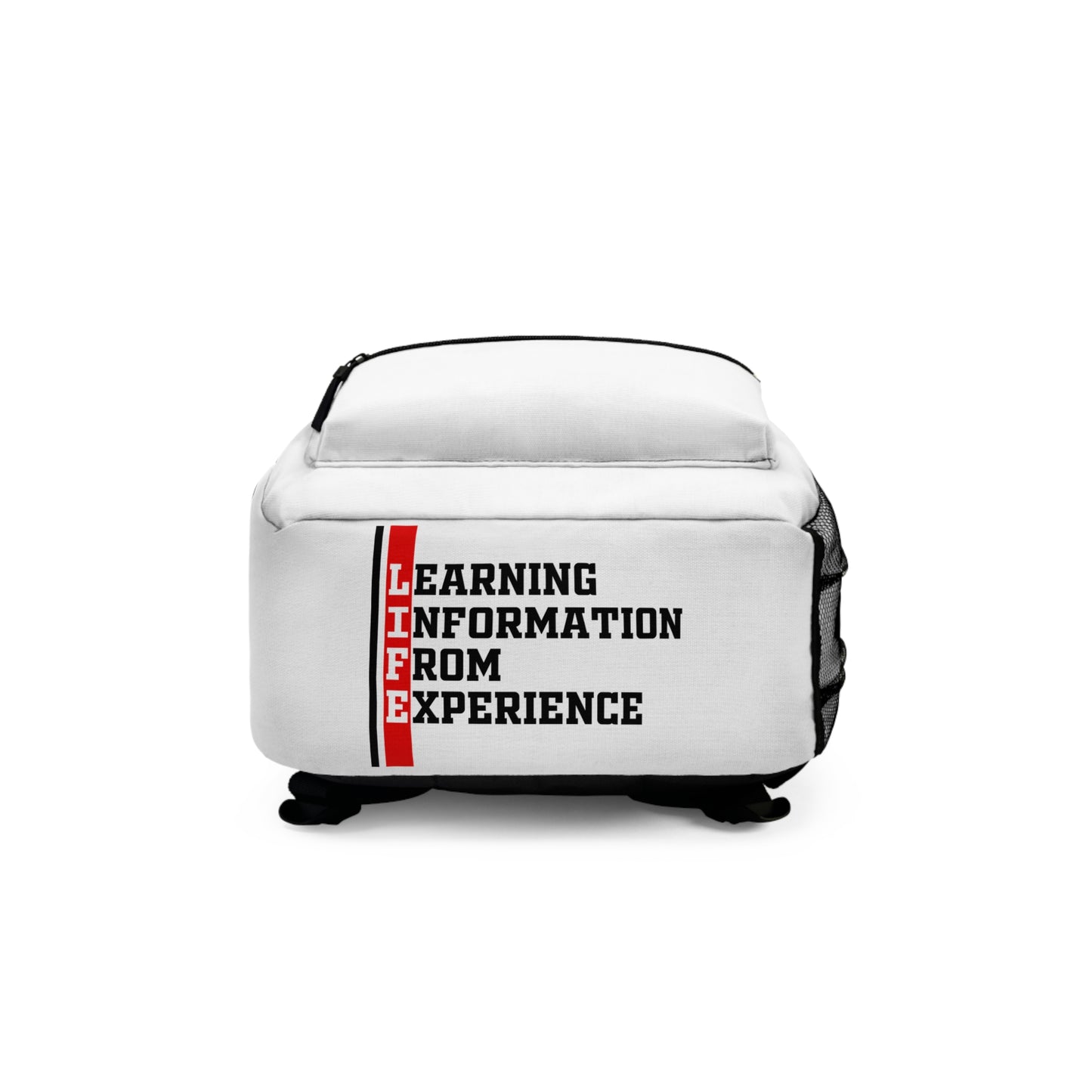 L.I.F.E. Inspirational Backpack: Learning from Experience, Motivational School Bag, Travel Backpack, Unique Design