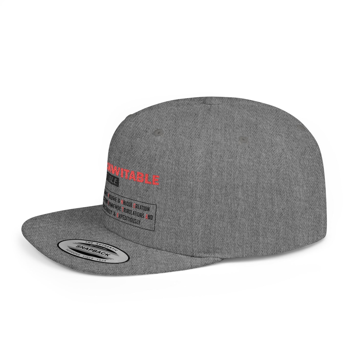 U.N.F.U.C.K.W.I.T.A.B.L.E. Flat Bill Snapback Hat | Bold Statement Cap, Fashion Accessory, Unique Gift, Casual Wear, Trendy Headwear