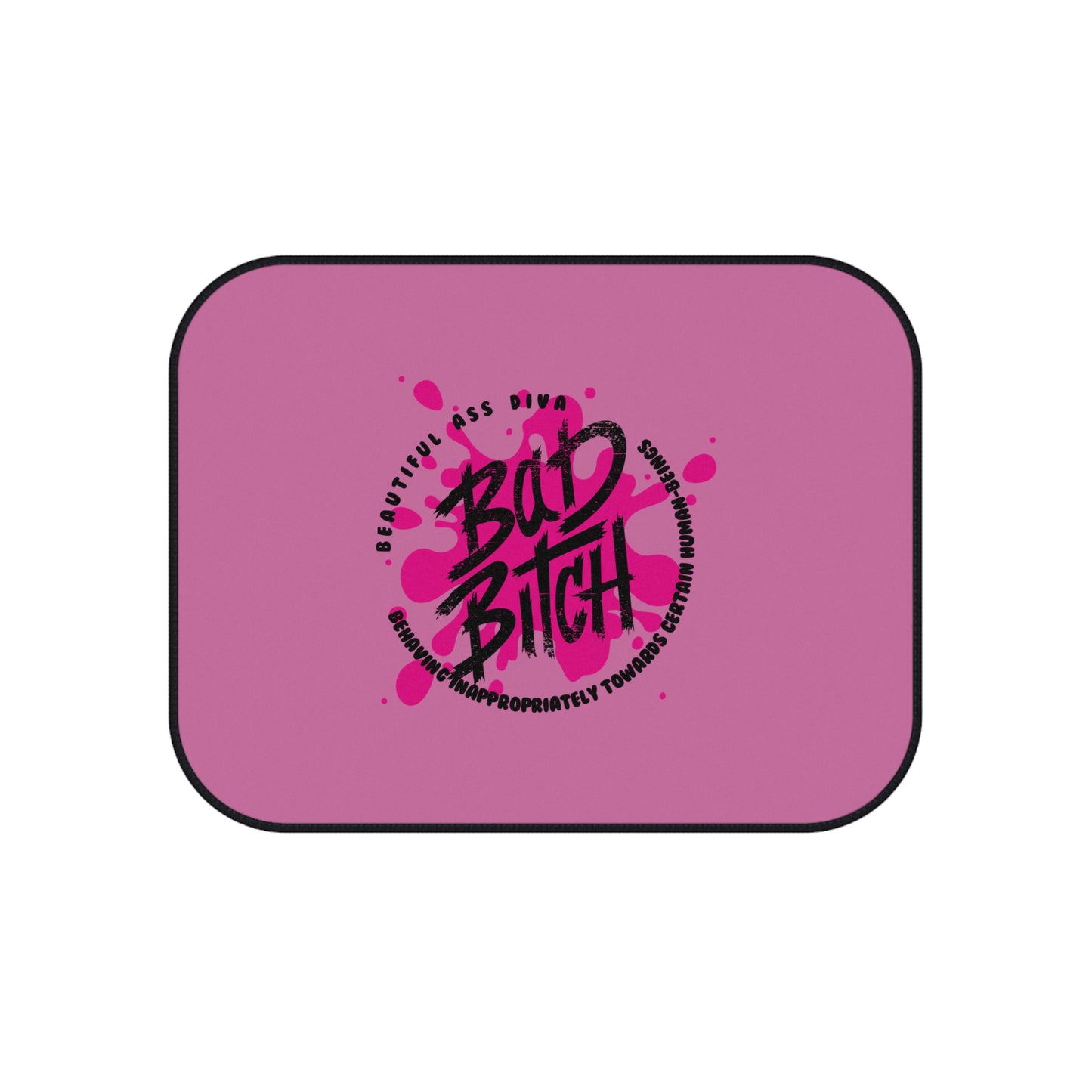 Pink "Bad Bitch" Rear Car Floor Mats – Bold Graphic Auto Accessory