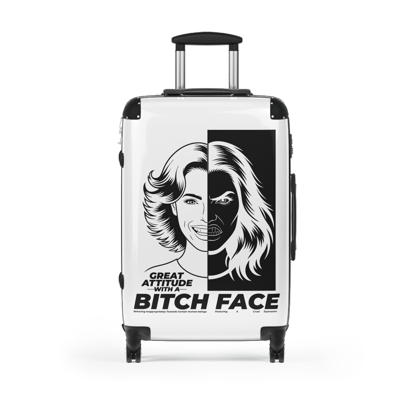 Bitch Face Suitcase - Travel Luggage for Bold Personalities, Funny Gift for Travelers, Great Attitude Luggage, Stylish Carry-On for [...]