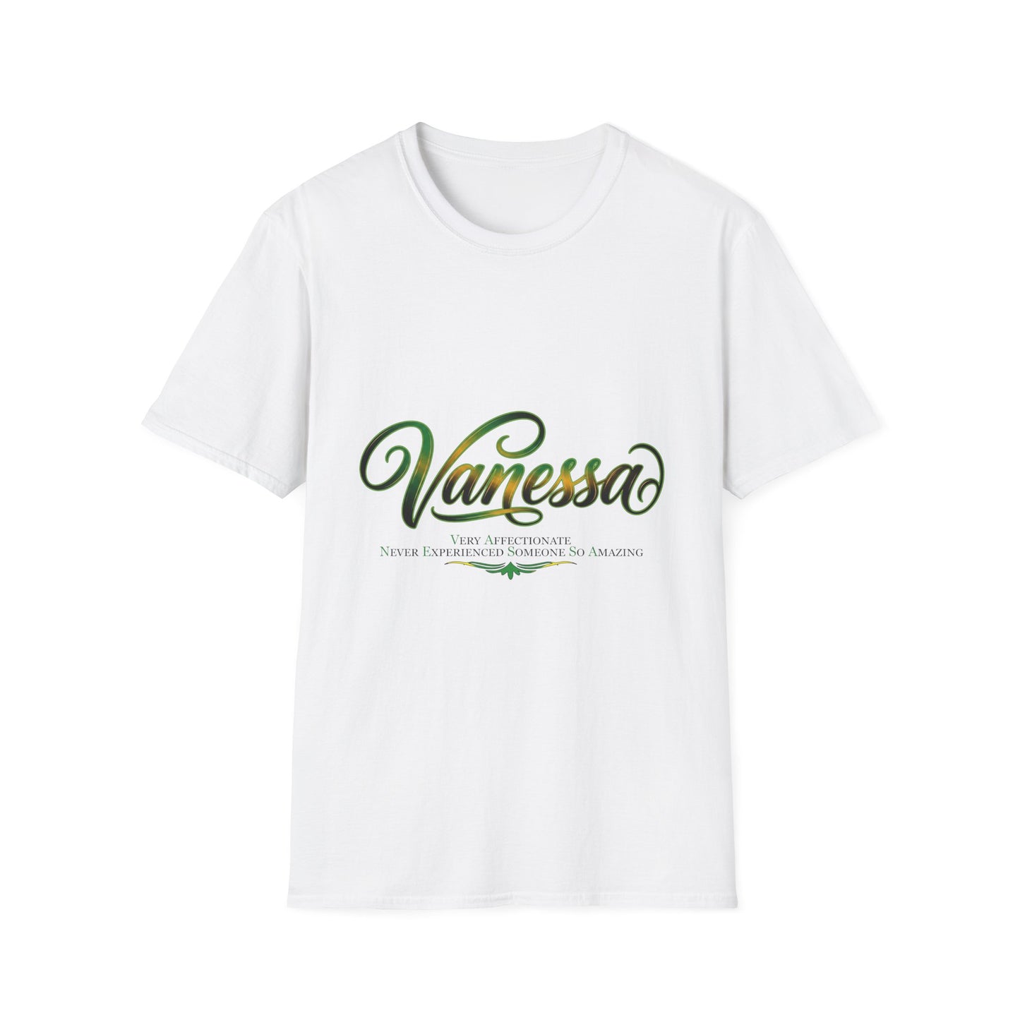 Name Script T-Shirt — "Vanessa" Cursive Personalized Tee