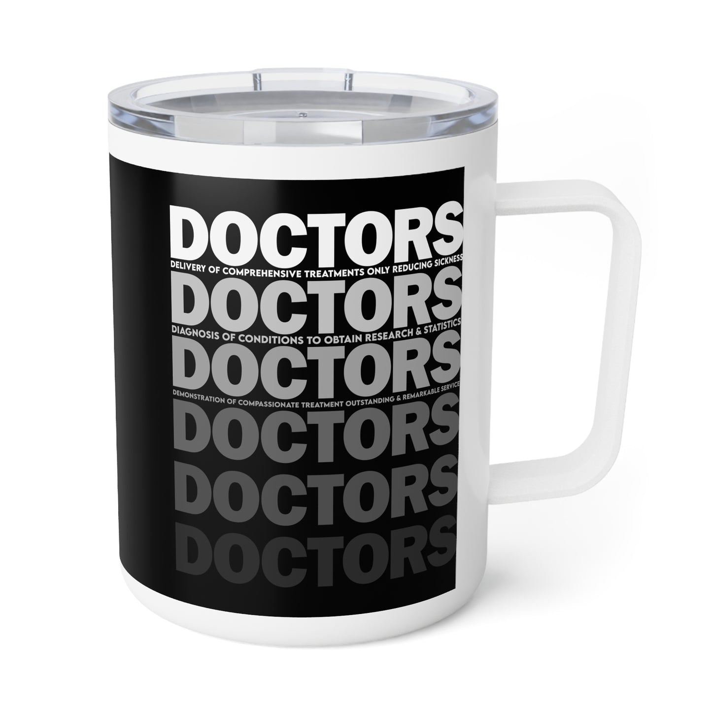 D.O.C.T.O.R.S. Stylish Insulated Coffee Mug | 10oz | Modern Minimalist Design, Perfect Gift for Doctors, Home Office, Travel