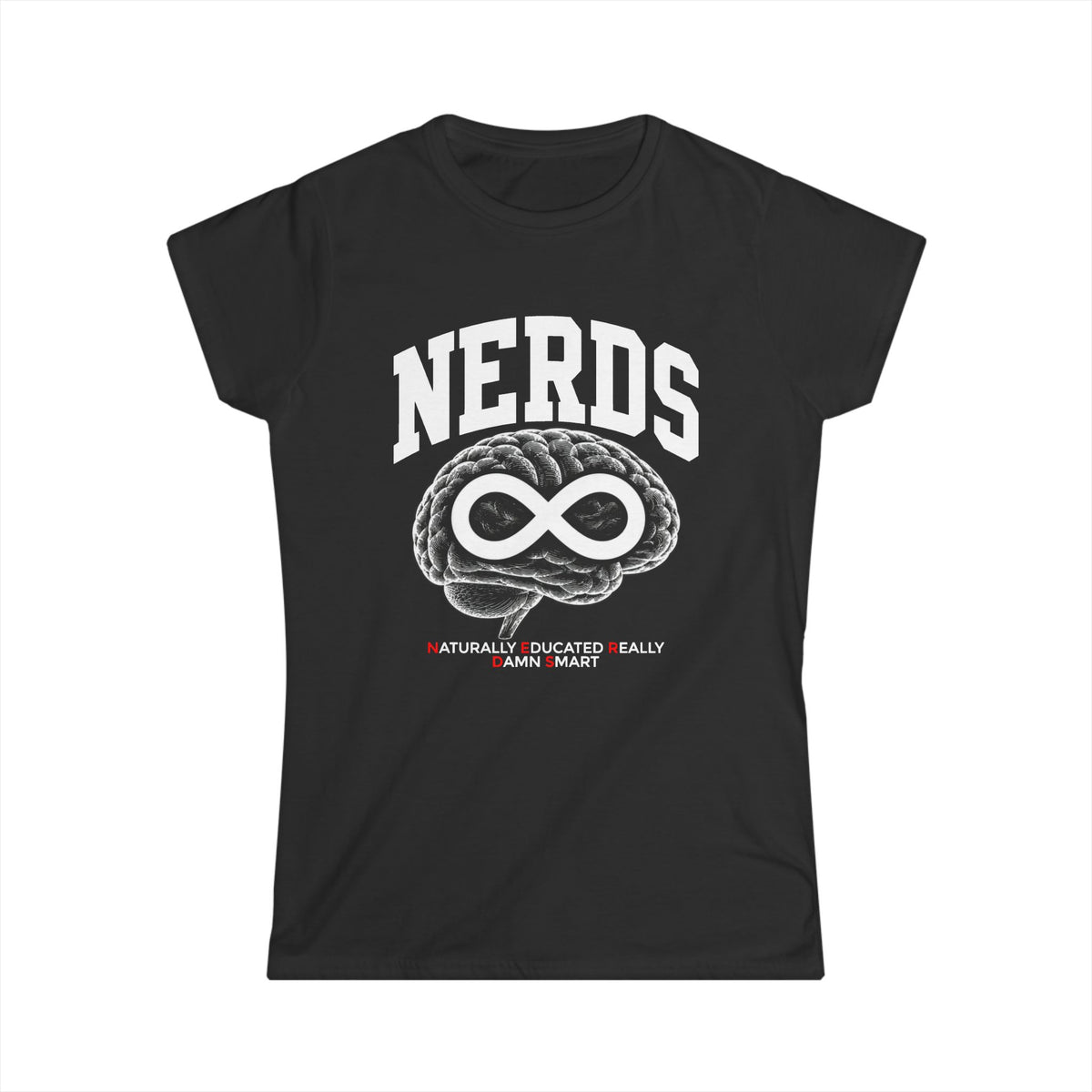 Nerds Brain Infinity Tee — Funny STEM Gift Shirt