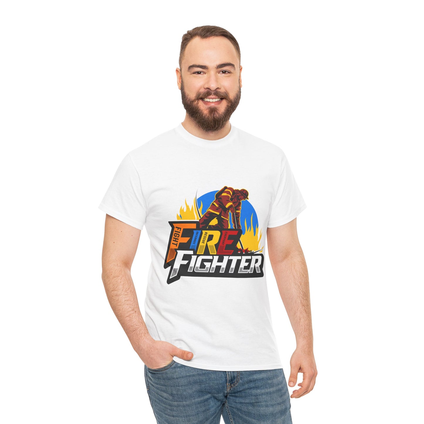F.I.R.E. fighter (Fight Infernos Rescue Everyday) Unisex Heavy Cotton Tee – Honor Our Heroes