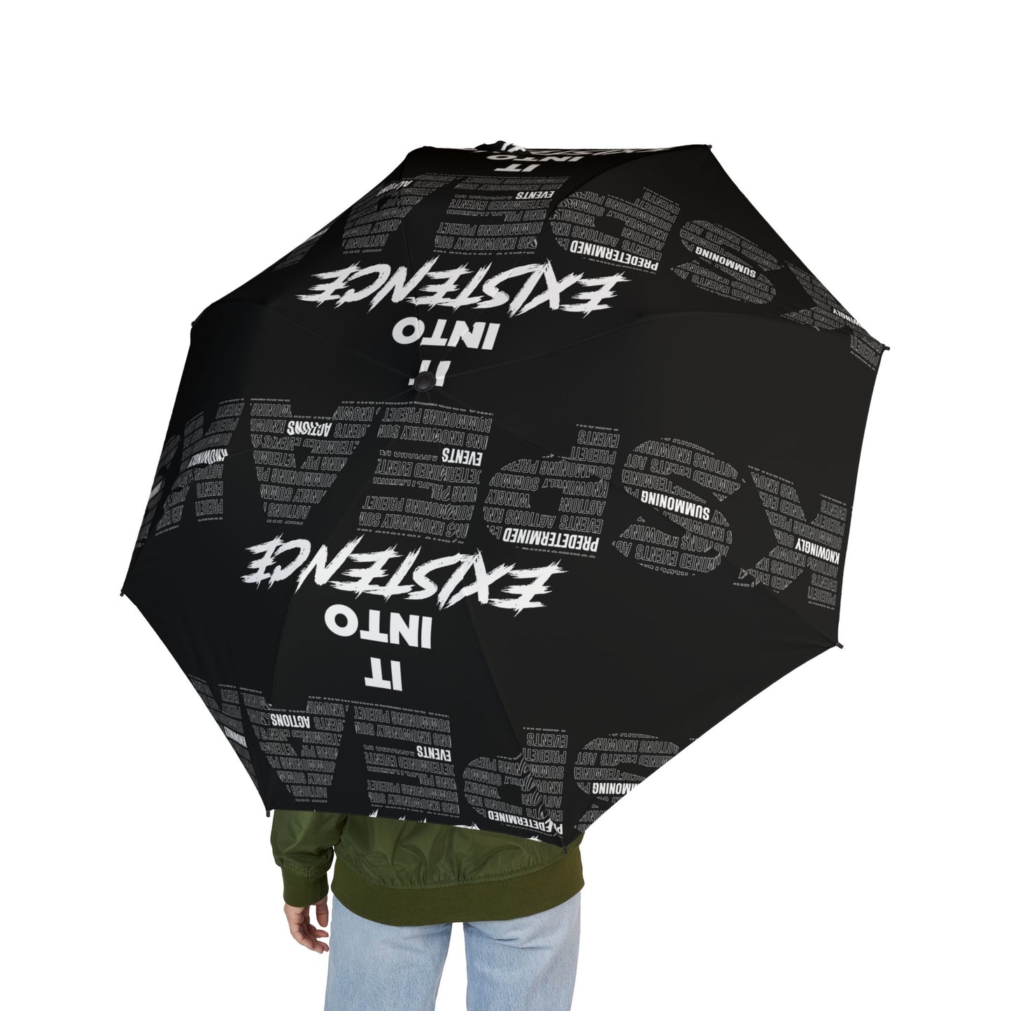 S.P.E.A.K. It Into Existence Stylish Semi-Automatic Umbrella, Trendy Rain Gear, Compact Travel Umbrella