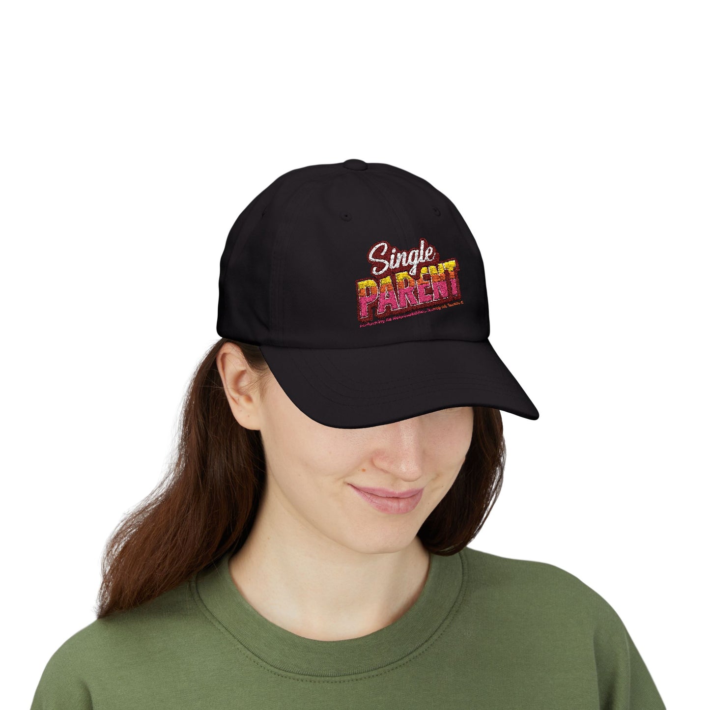 Single P.A.R.E.N.T. Classic Dad Cap – Supportive Apparel for Single Parents, Casual Style, Everyday Wear, Parenting Humor Hat