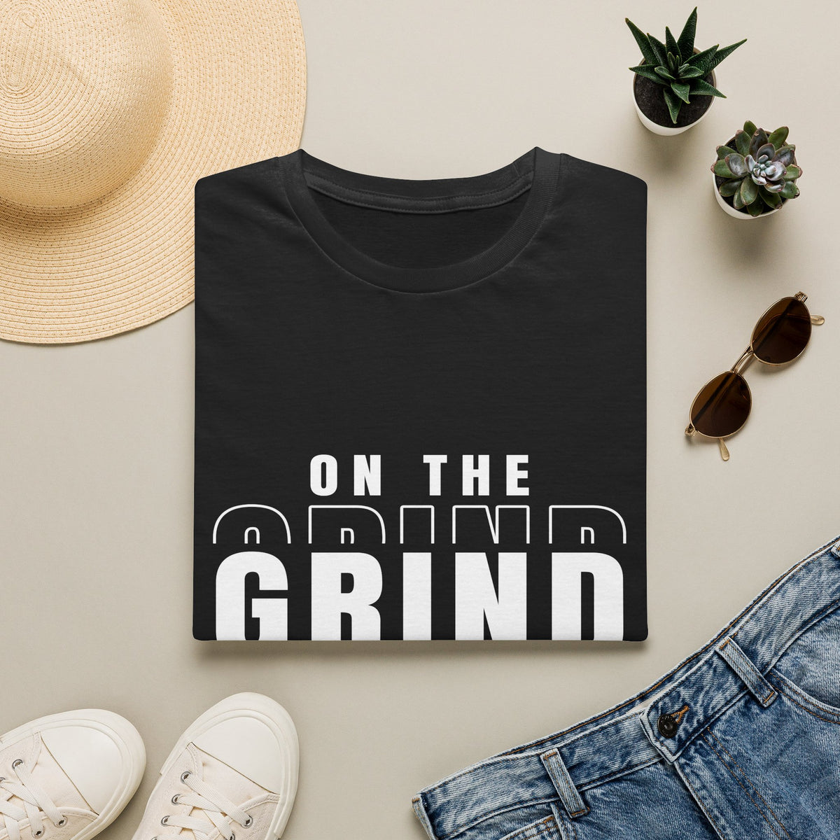 On The Grind T-Shirt — Motivational Graphic Tee for Hustle & Work Ethic