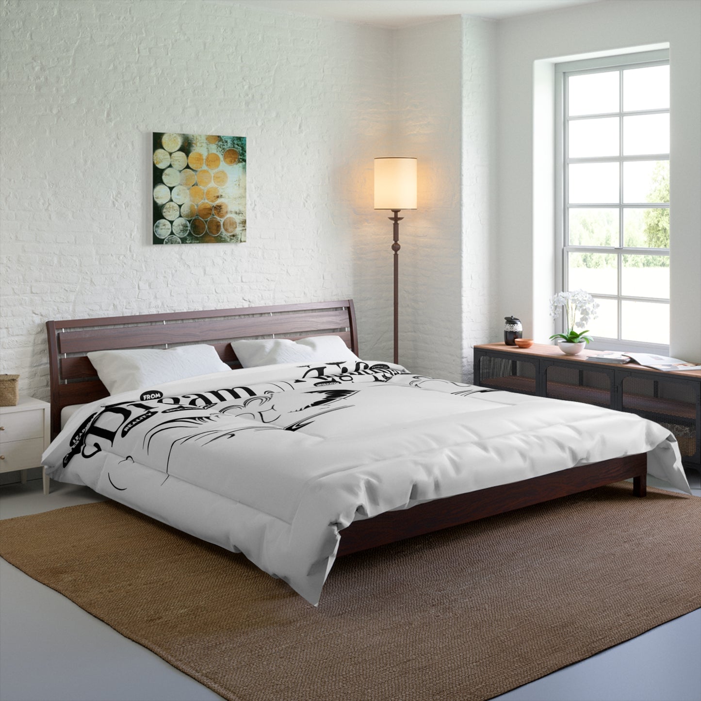 Dream & Nightmare Comforter - Cozy Bedding for Bedroom, Home Decor, Gift for Homeowners, Minimalist Style, Bedroom Essentials