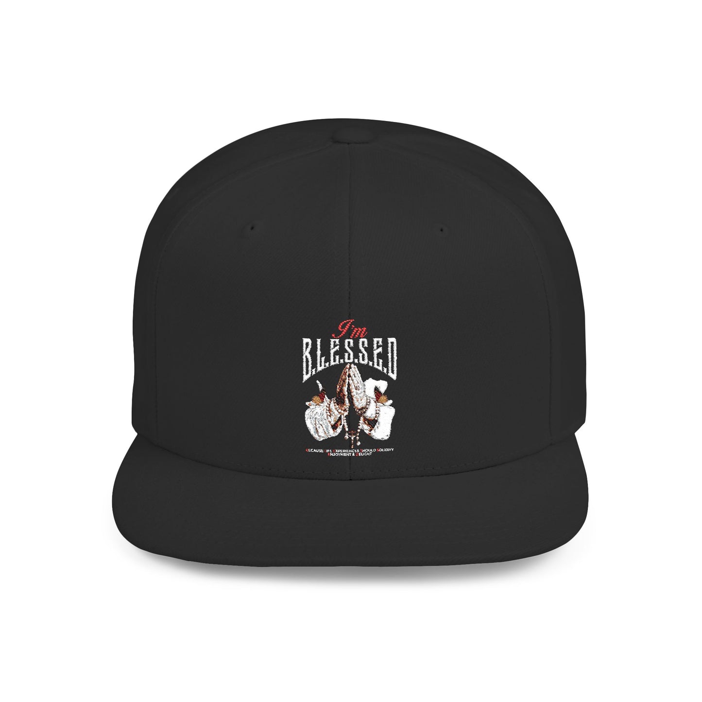 I'm B.L.E.S.S.E.D. Stylish Flat Bill Snapback Hat, Casual Cap, Streetwear Fashion, Trendy Headwear