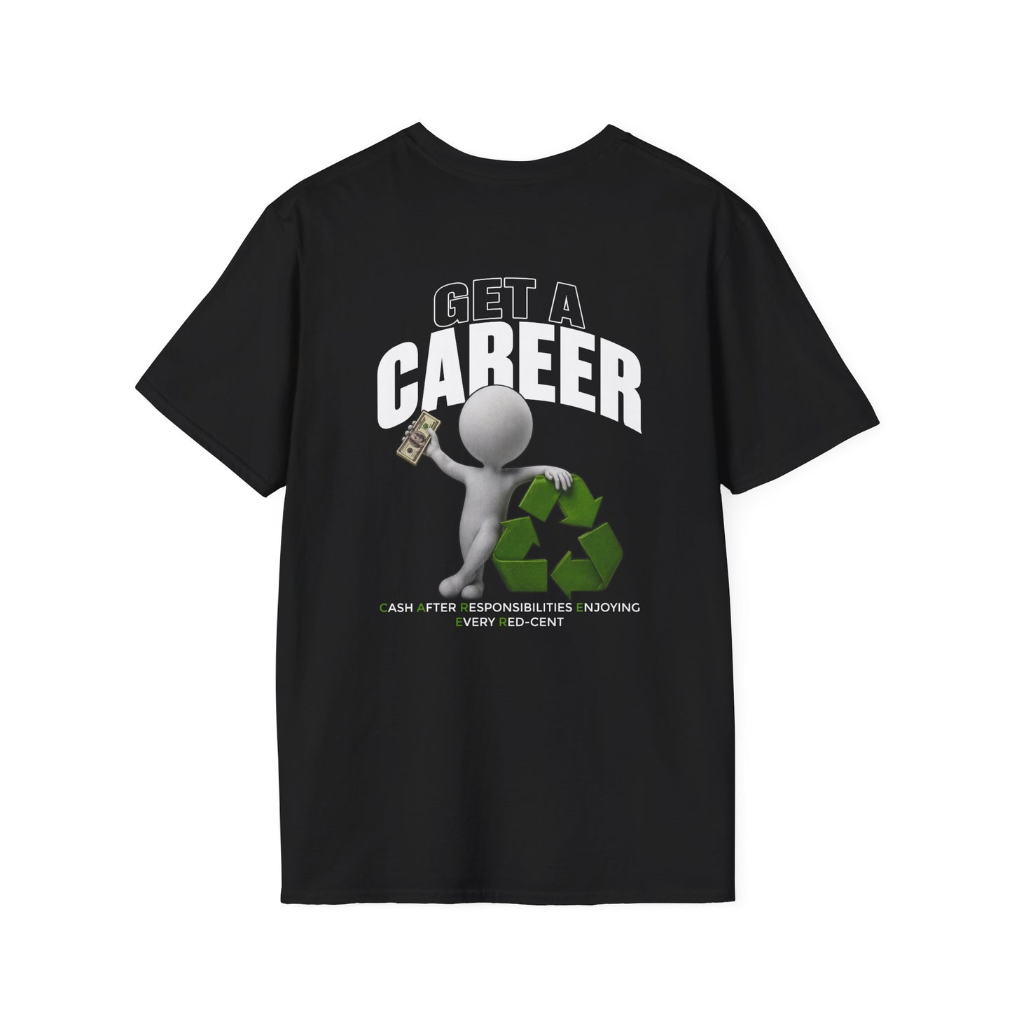 Graphic Tee — “F#CK Job” Anti-Work Money Stack T-Shirt