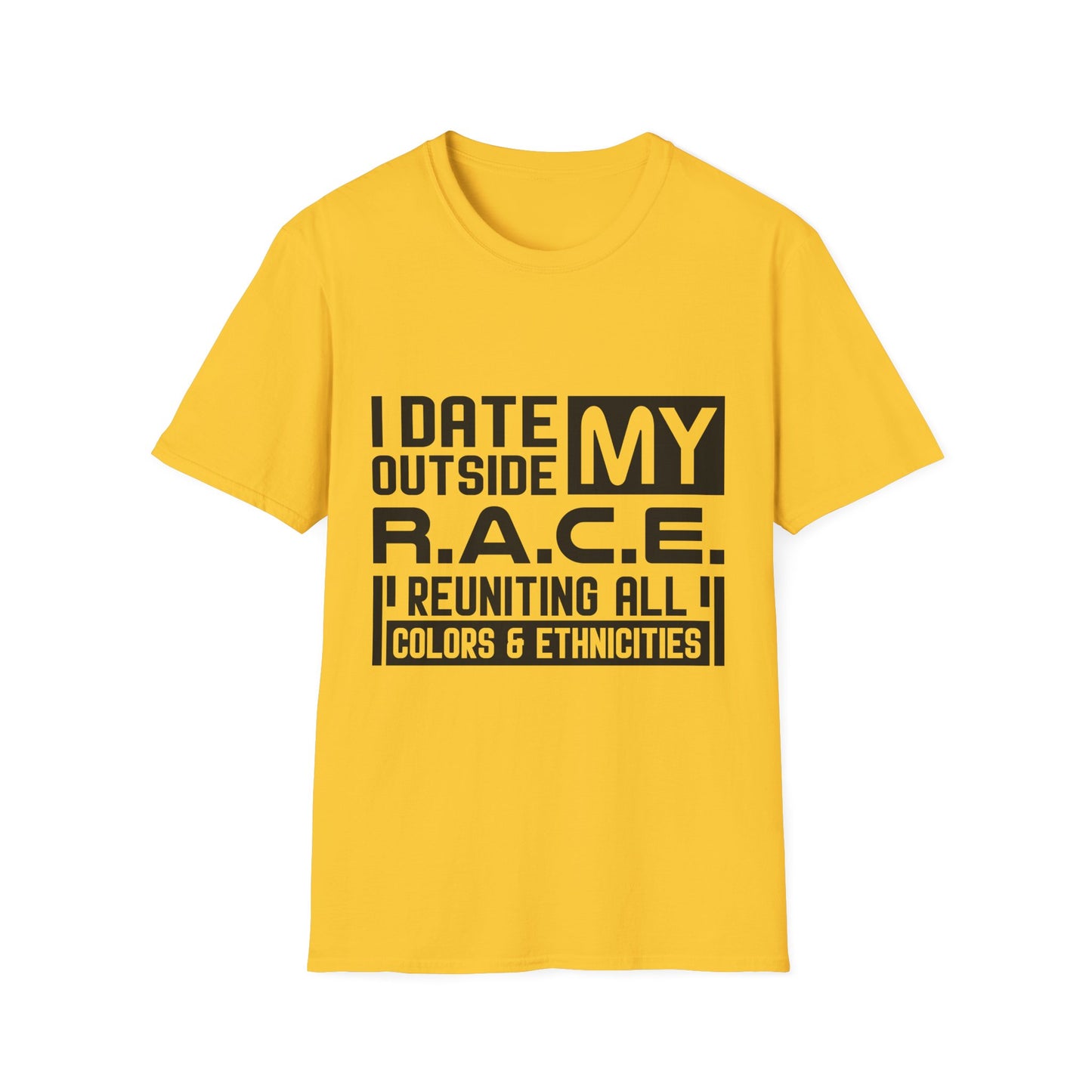 R.A.C.E. Unisex Softstyle T-Shirt Interracial For Couples
