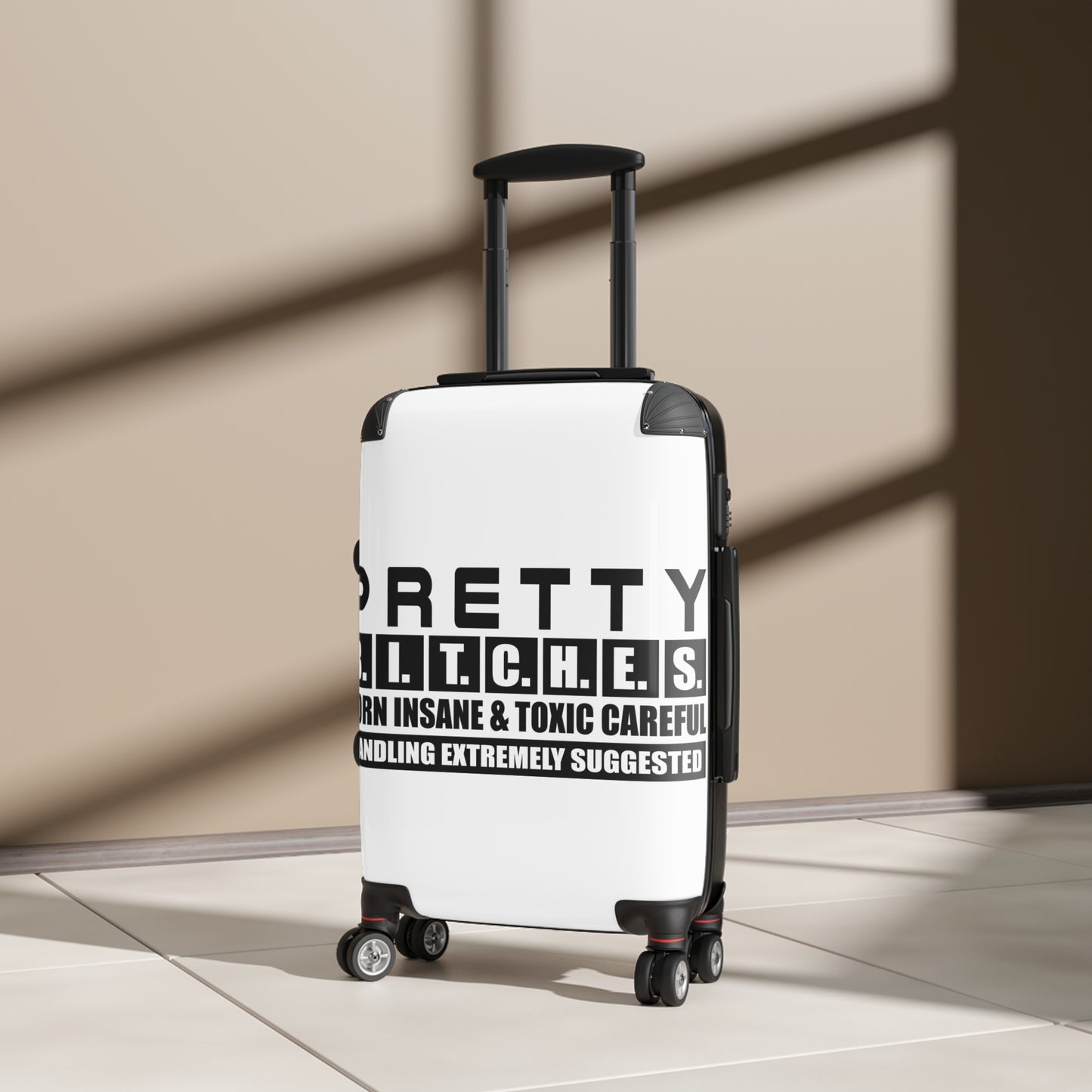 Pretty BITCHES Stylish Travel Suitcase - 'Pretty Bitches' Design, Unique Gifts, Trendy Carry-On
