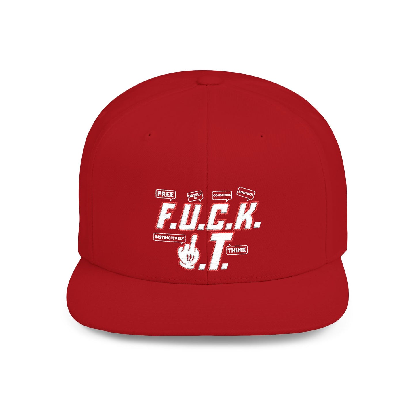 F.U.C.K. I.T. Bold Statement Flat Bill Snapback Hat, Trendy Snapback Cap, Casual Streetwear, Perfect Gift, Cool Accessory, Everyday Wear