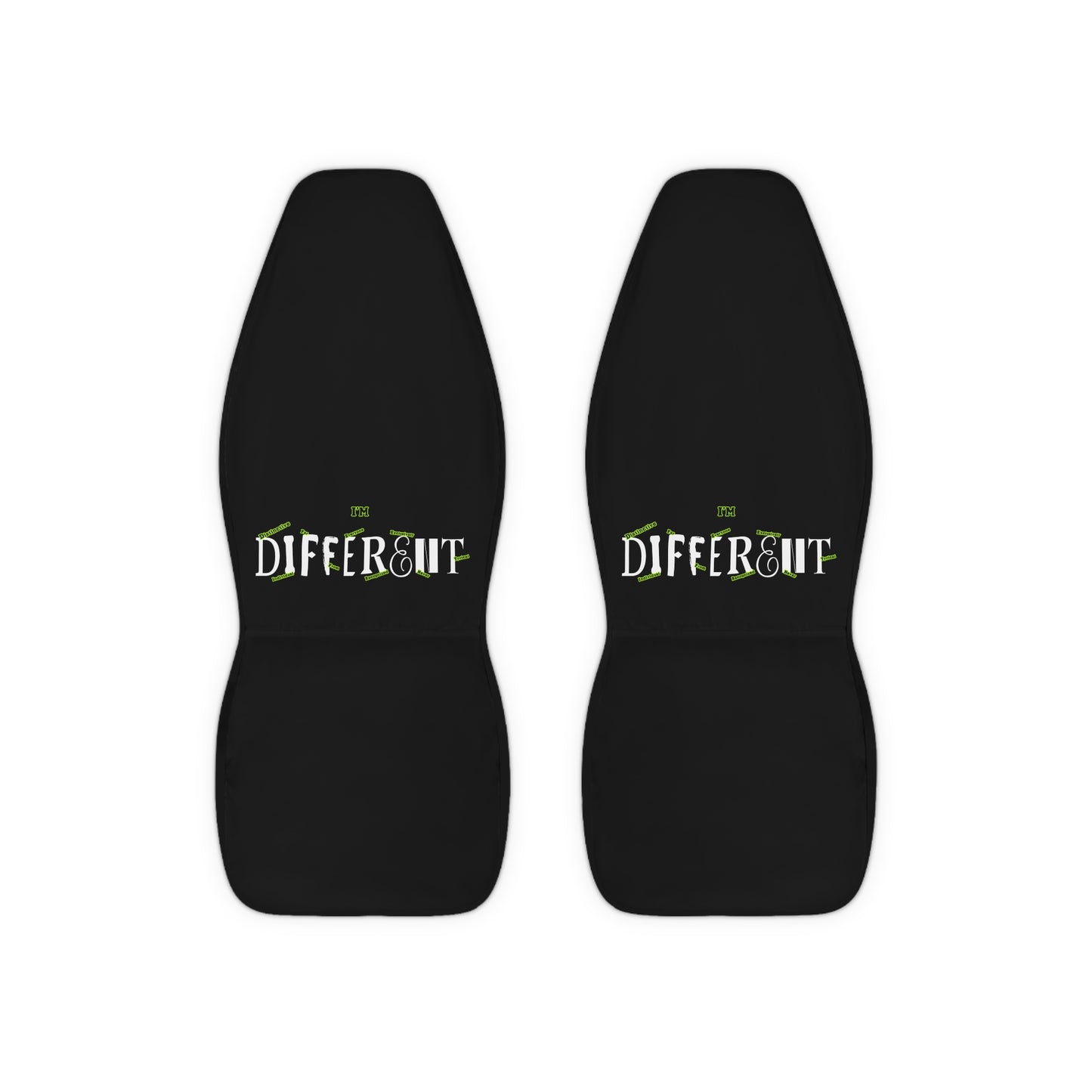 Car Seat Covers — 'Different' Graphic Polyester Front Seat Protectors