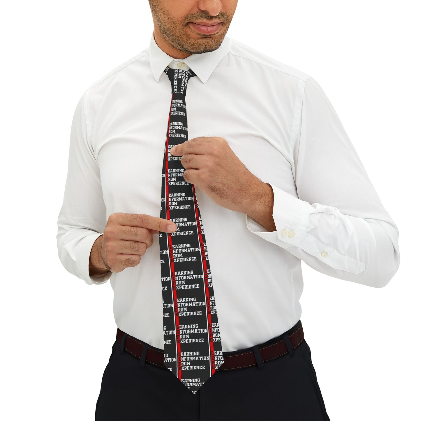 L.I.F.E. Stylish Necktie for Confident Professionals, Modern Accessory for Work, Gifts for Dad, Business Tie