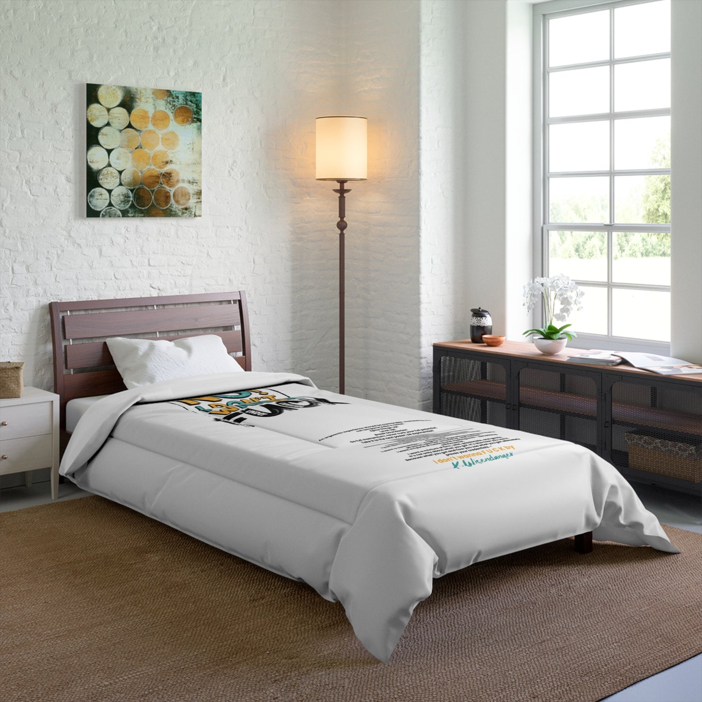 NO! I Dont Wanna F.U.C.K. Funny Quote Comforter, , Quirky Couch Throw, Relaxing Sleep Blanket