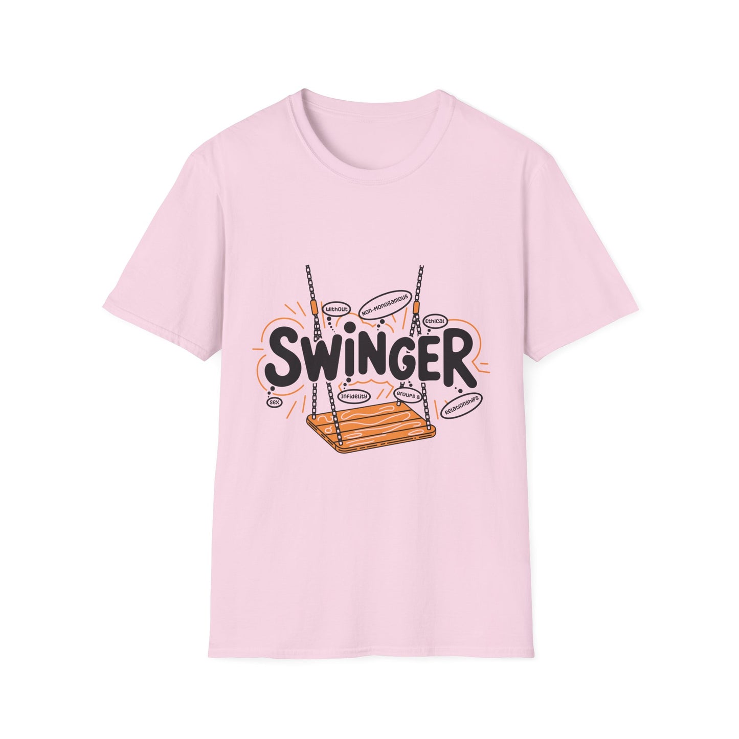 Fun S.W.I.N.G.E.R. (Sex Without Infidelity Non-Monogamous Groups Ethical Relationships) T-Shirt - Perfect for Promiscuous Spirits, Ethical Non-Monogamy & Adult Fun