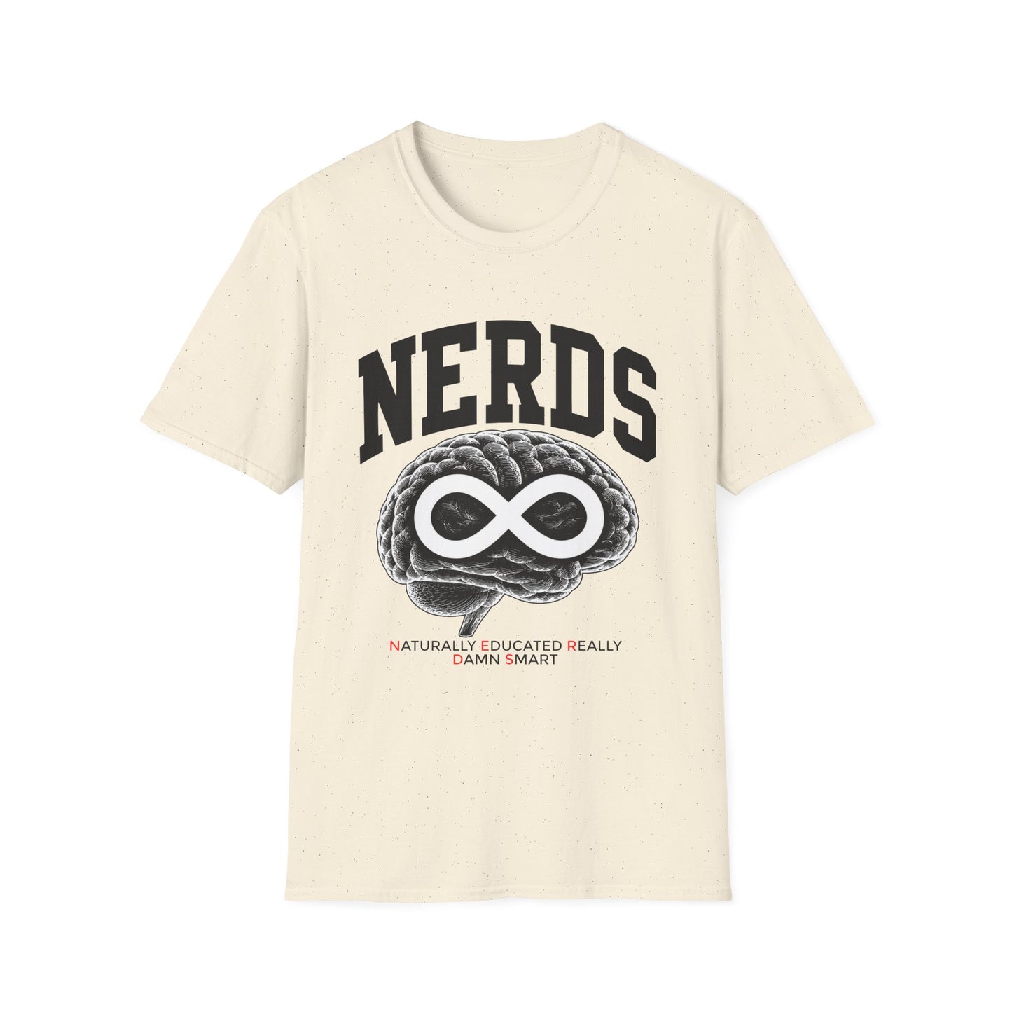 Nerds Brain Infinity Graphic T-Shirt — Funny Retro Smart Pride Tee