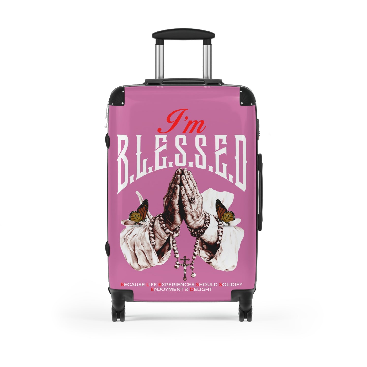 Blessed Suitcase - Traveler's Essential for Every Journey, Stylish Luggage, Inspirational Travel, Gifts for Adventurers, Blessings on the Go