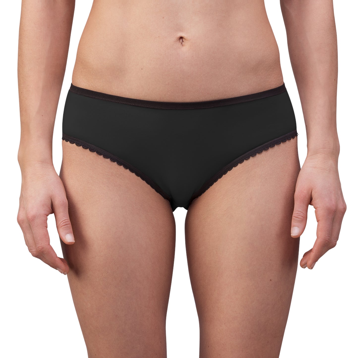 Women's Briefs — B.I.G M.O.M.M.A. Printed Lace-Trim Bikini Panties (Funny Slogan)