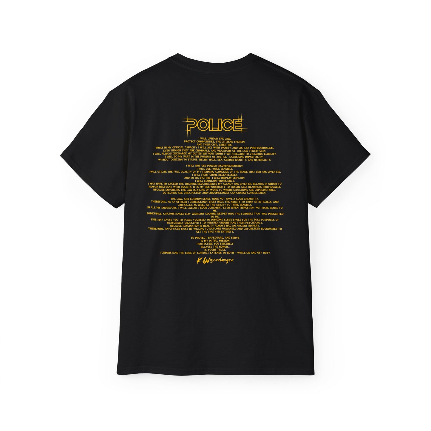 P.O.L.I.C.E. "Professional Officer of Law Improving Communities On Earth" Statement Tee - Ultra Cotton T-Shirt for Everyday Style