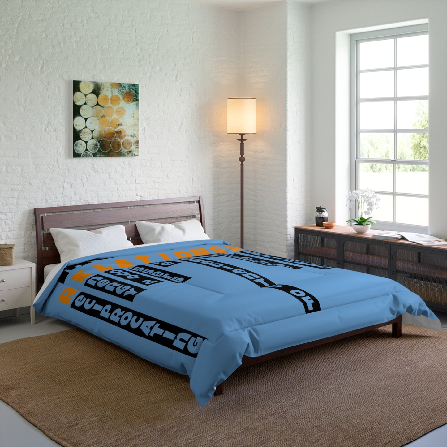 Heartfelt Relationship Comforter - Cozy Bedspread for Couples, Unique Gift for Anniversaries, Birthdays, Love & Romance Decor