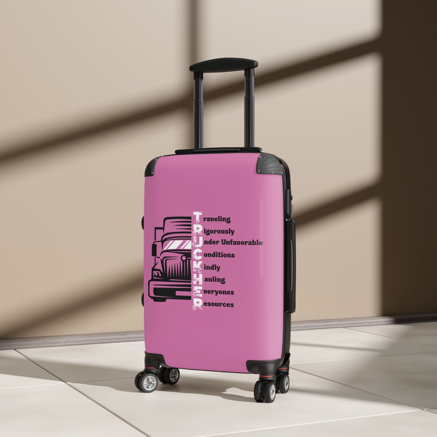TRUCKHER Stylish Travel Suitcase with Inspirational Design, Luggage for Adventurers, Travel Gear