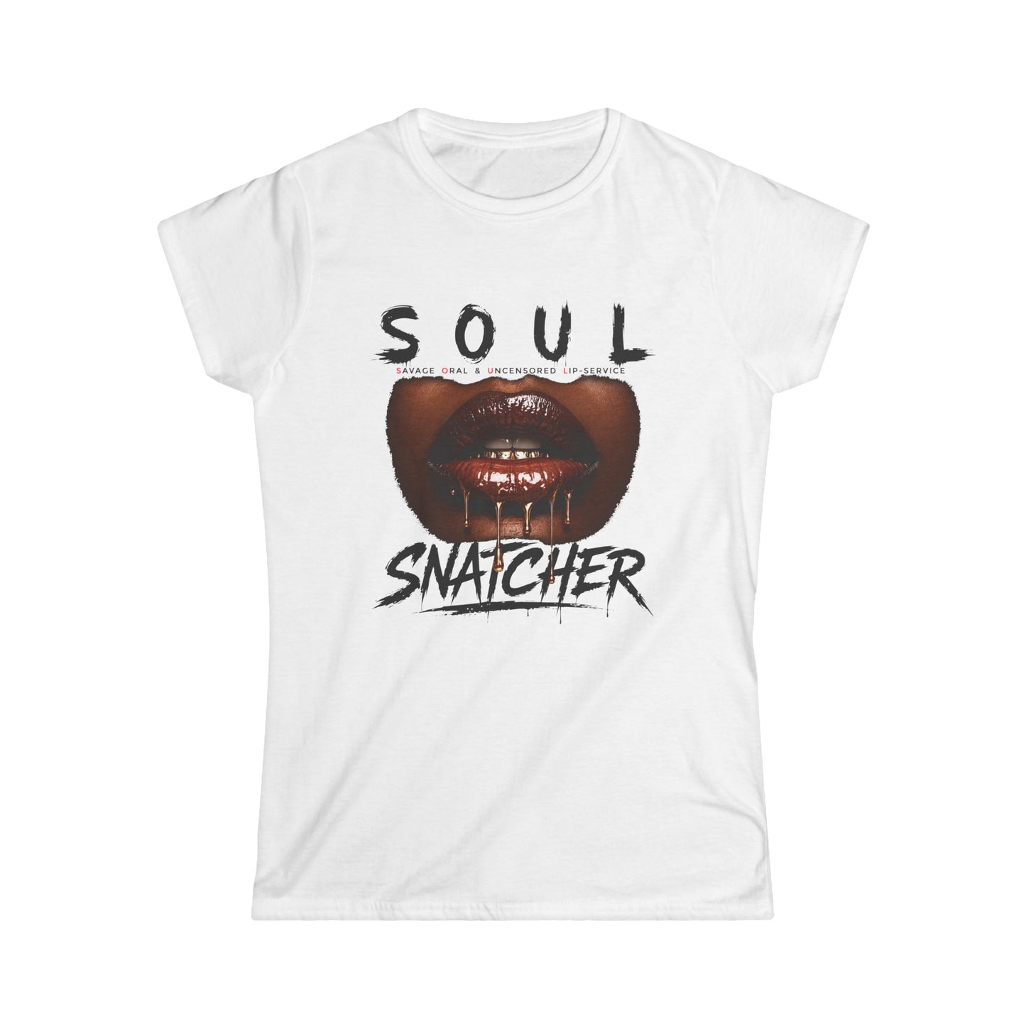 Soul Snatcher Tee — Women’s Graphic T-Shirt with Bold Lip Art