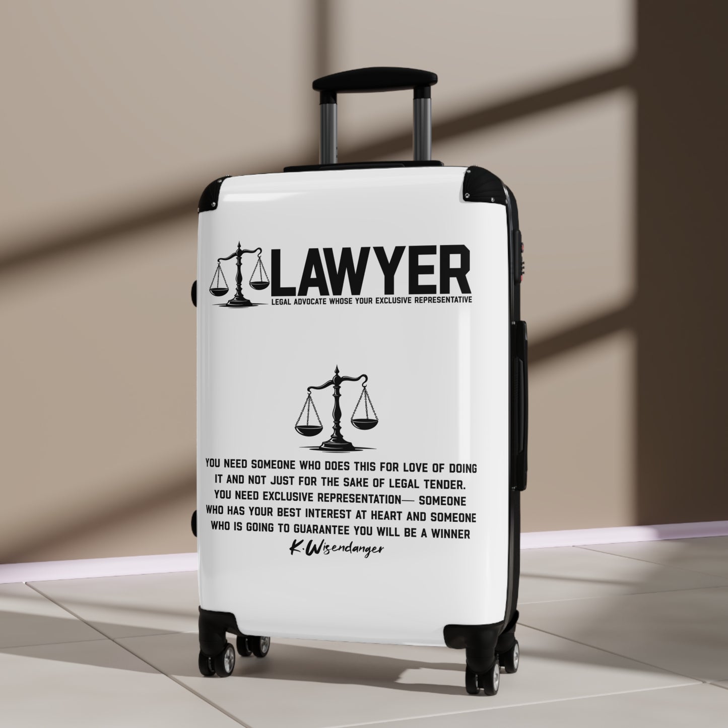 Lawyer Theme Suitcase - Perfect for Legal Professionals, Travel Gifts, Attorney Accessory, Law School Graduation, Legal Themed Gifts