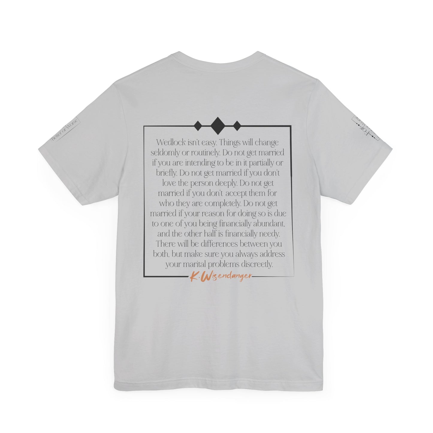 Inspirational Husband Tee - Perfect Gift for Weddings & Anniversaries
