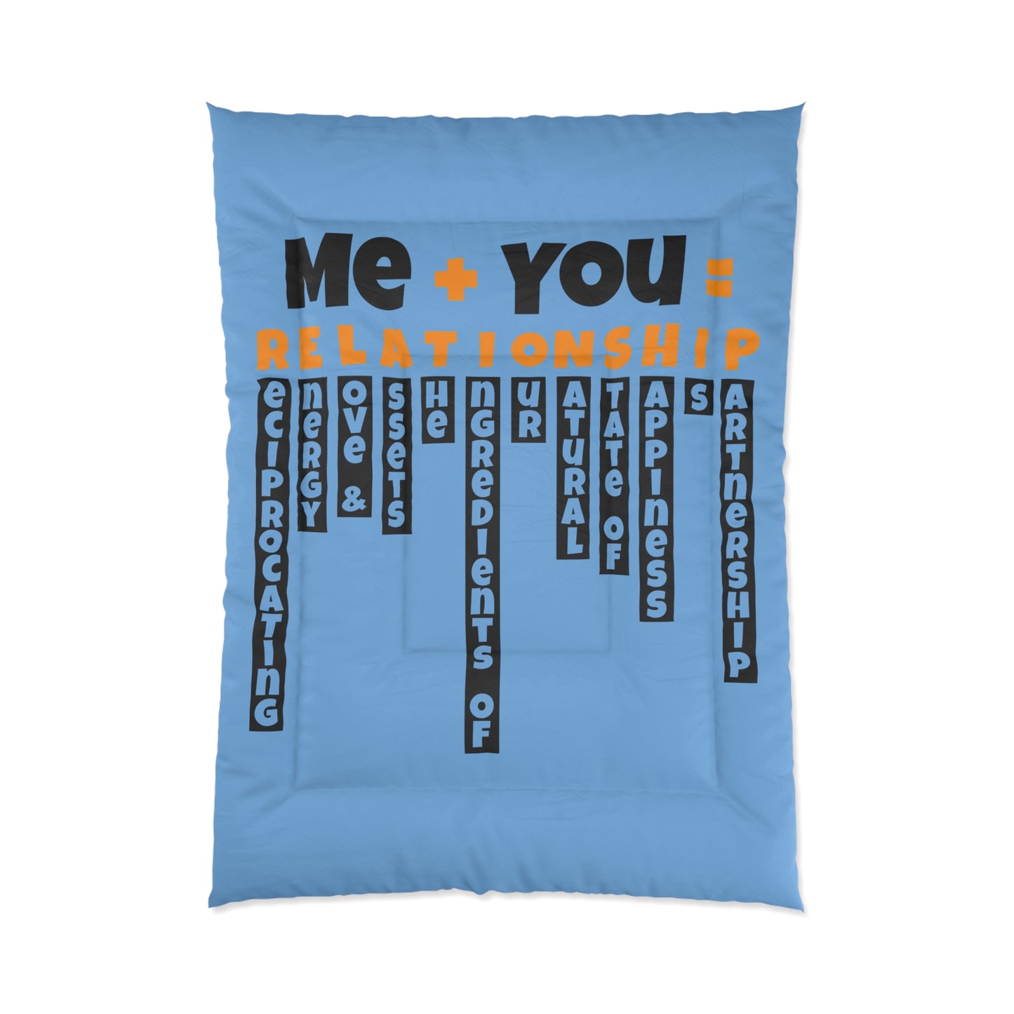 Heartfelt Relationship Comforter - Cozy Bedspread for Couples, Unique Gift for Anniversaries, Birthdays, Love & Romance Decor