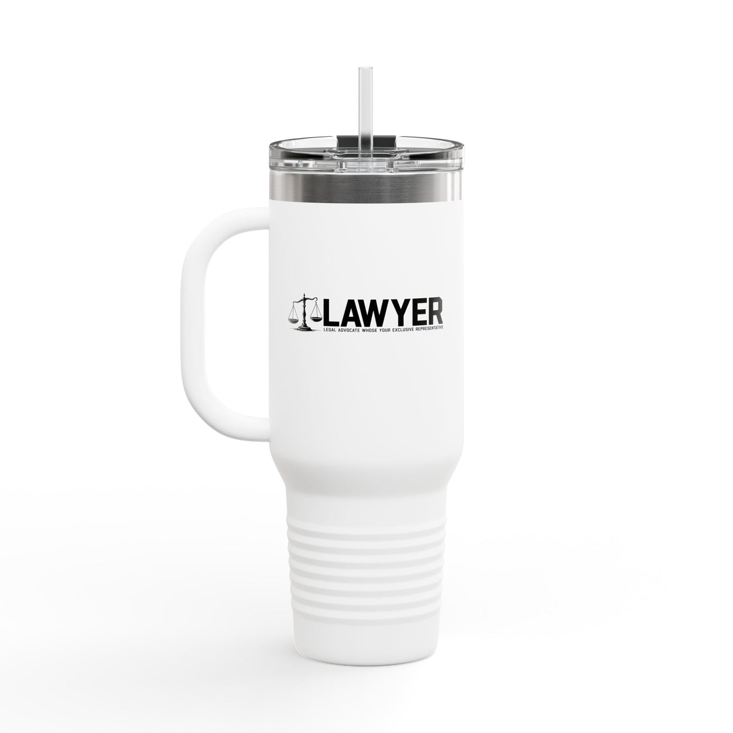 L.A.W.Y.E.R. (Legal Advocate Who's Your Exclusive Representative) Inspirational Insulated Travel Mug, 40oz, Lawyer Gift