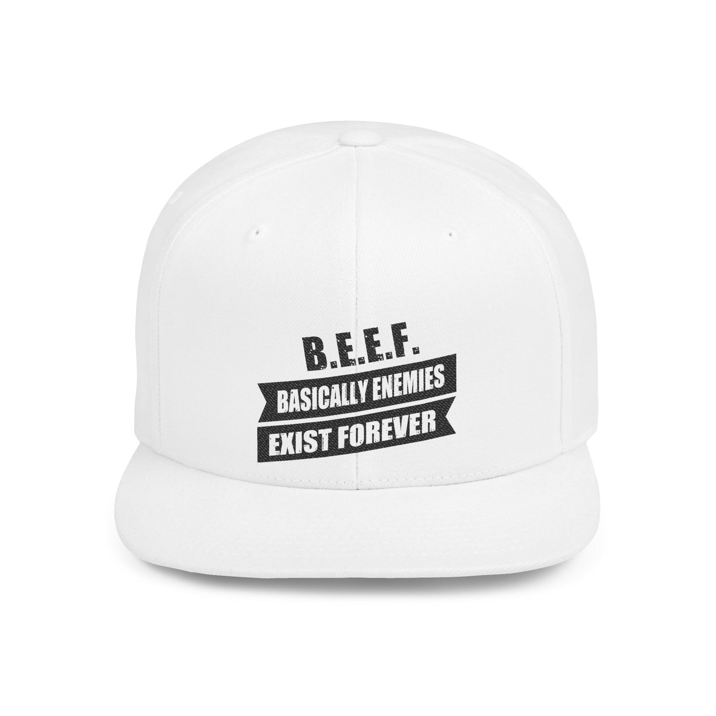 B.E.E.F. Snapback Hat, Cool Flat Bill Cap, Trendy Streetwear, Gift for Friends, Casual Accessories, Unisex Headwear