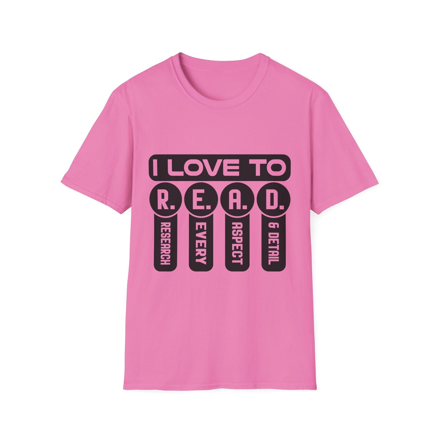 I Love to R.E.A.D. Unisex Softstyle T-Shirt - Perfect for Book Lovers