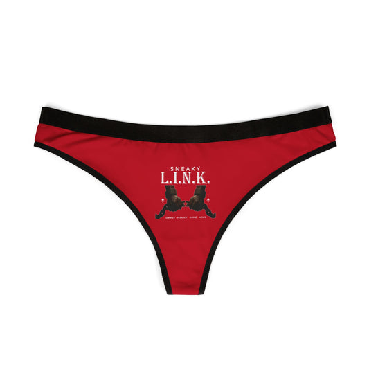 Sneaky L.I.N.K. (Low-Key Intimacy No-one Knows) Women's Thongs, Playful & Cheeky Underwear, Perfect for Gifting, Valentine's Day, Everyday Essentials, Lingerie Set