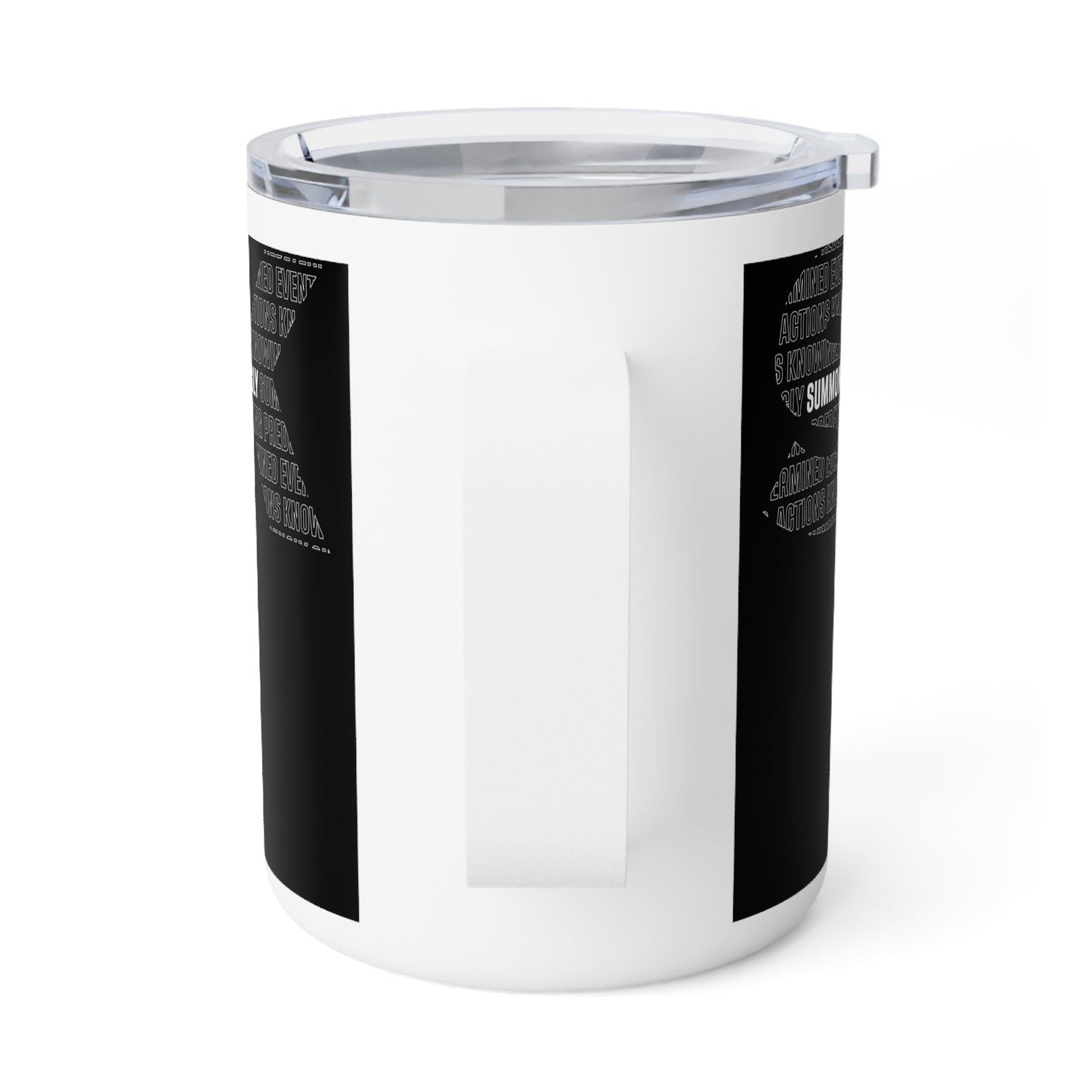 S.P.E.A.K. Into Existence Motivational Travel Mug, Perfect Gift for Goal-Getters, Coffee Lovers, Black and White Design