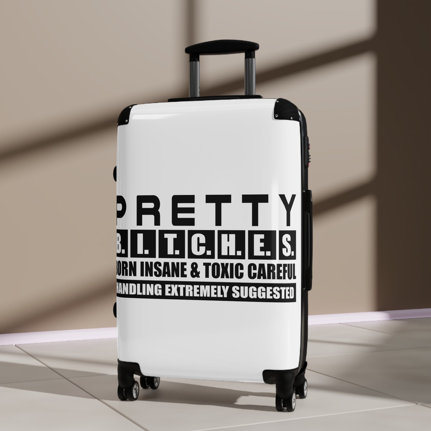 Pretty BITCHES Stylish Travel Suitcase - 'Pretty Bitches' Design, Unique Gifts, Trendy Carry-On