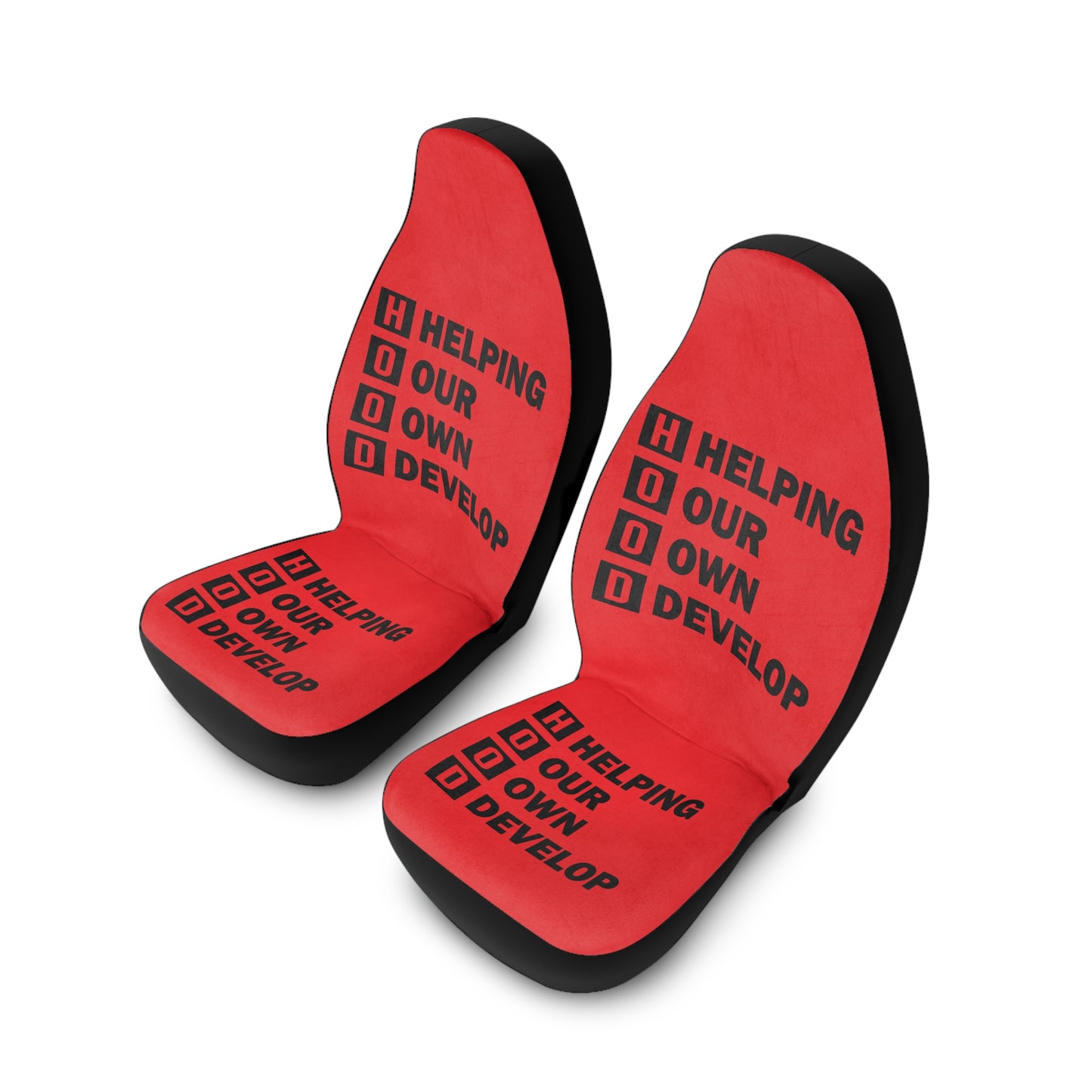 Helping Our Own Develop Red Polyester Car Seat Covers
