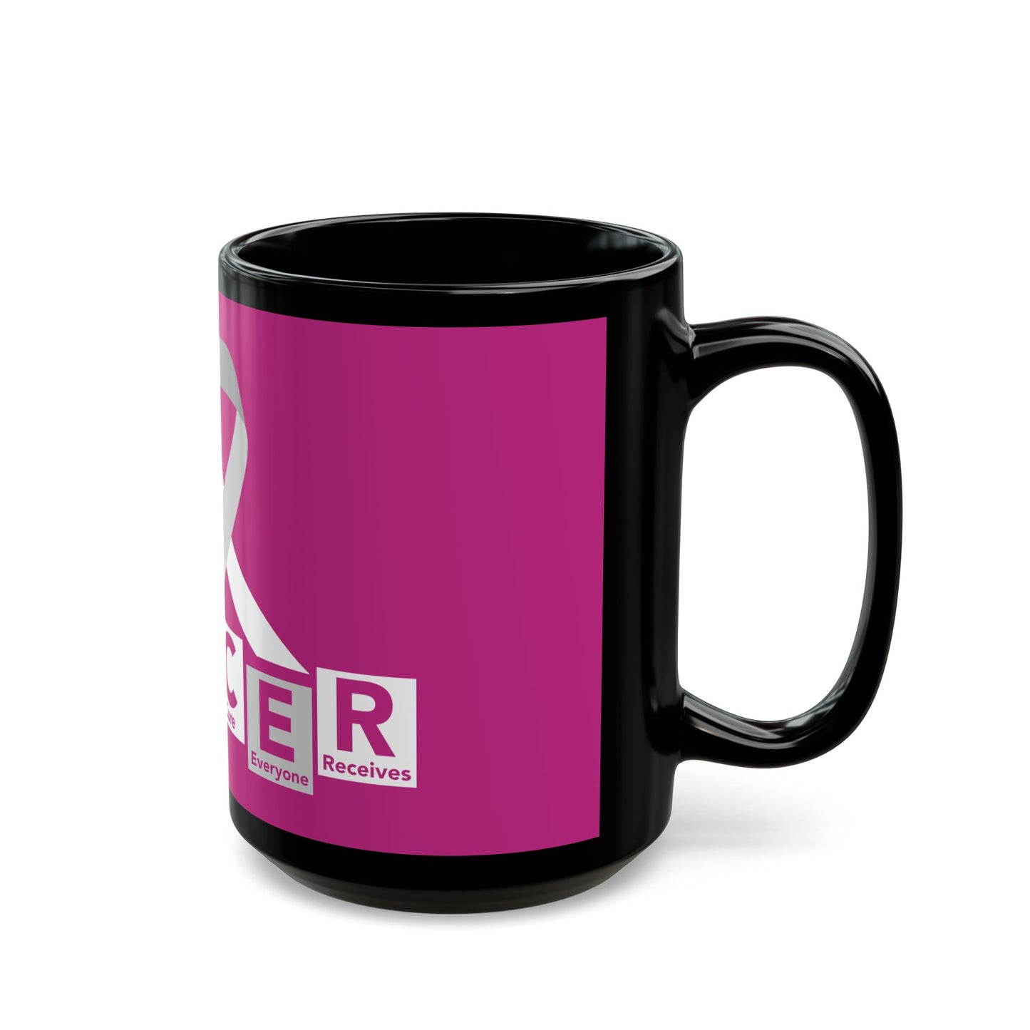 C.A.N.C.E.R. (Create A New Cure Everyone Receives) Pink Ribbon Cancer Awareness Mug | Gift for Support, Fundraiser, Survivor, Cure, Awareness