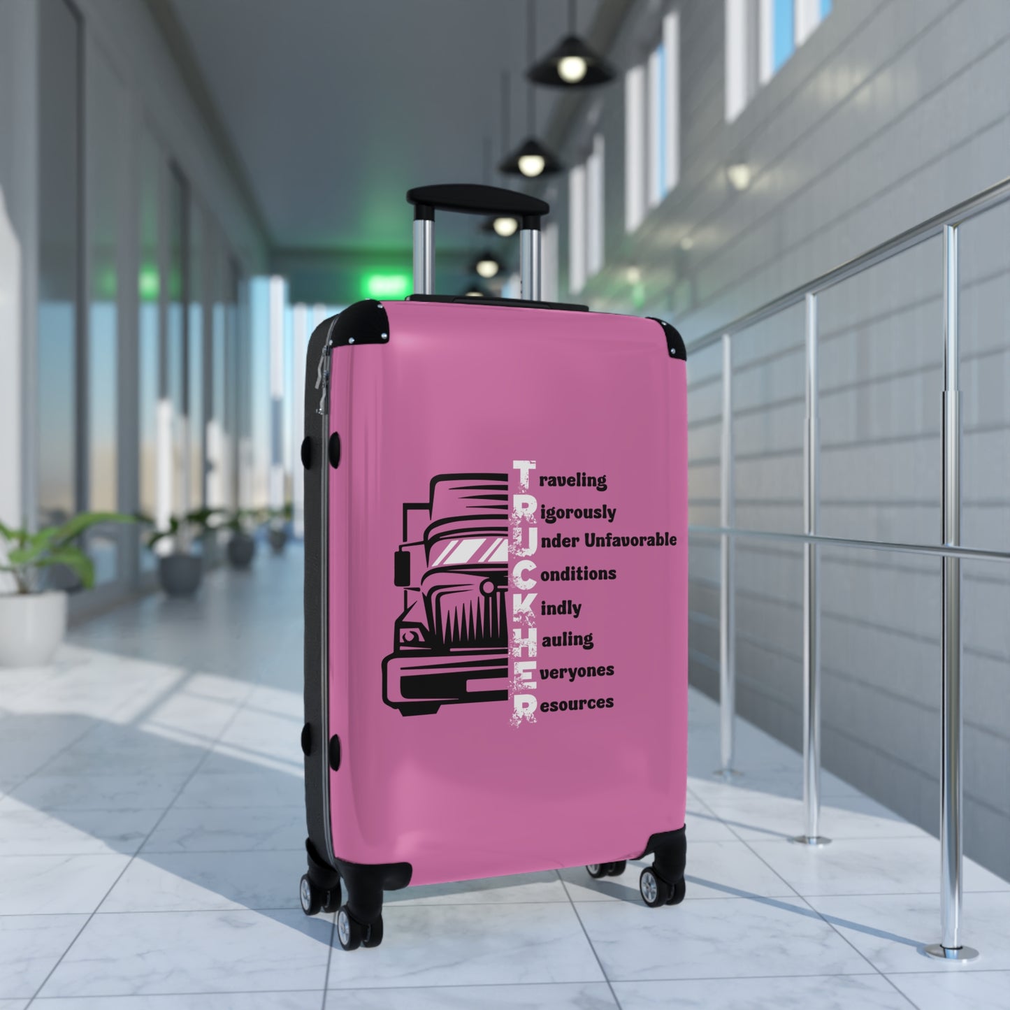 TRUCKHER Stylish Travel Suitcase with Inspirational Design, Luggage for Adventurers, Travel Gear