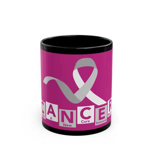 C.A.N.C.E.R. (Create A New Cure Everyone Receives) Pink Ribbon Cancer Awareness Mug | Gift for Support, Fundraiser, Survivor, Cure, Awareness