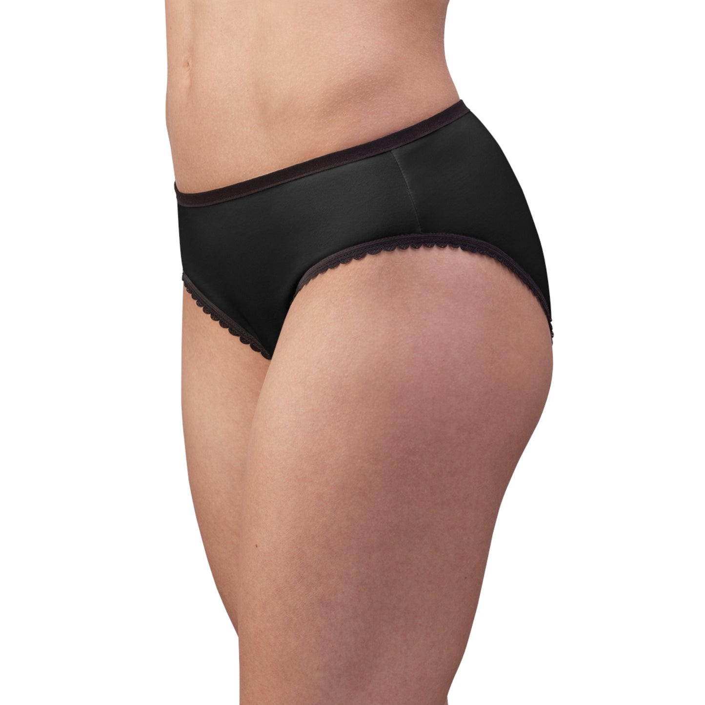 Women's Briefs — B.I.G M.O.M.M.A. Printed Lace-Trim Bikini Panties (Funny Slogan)