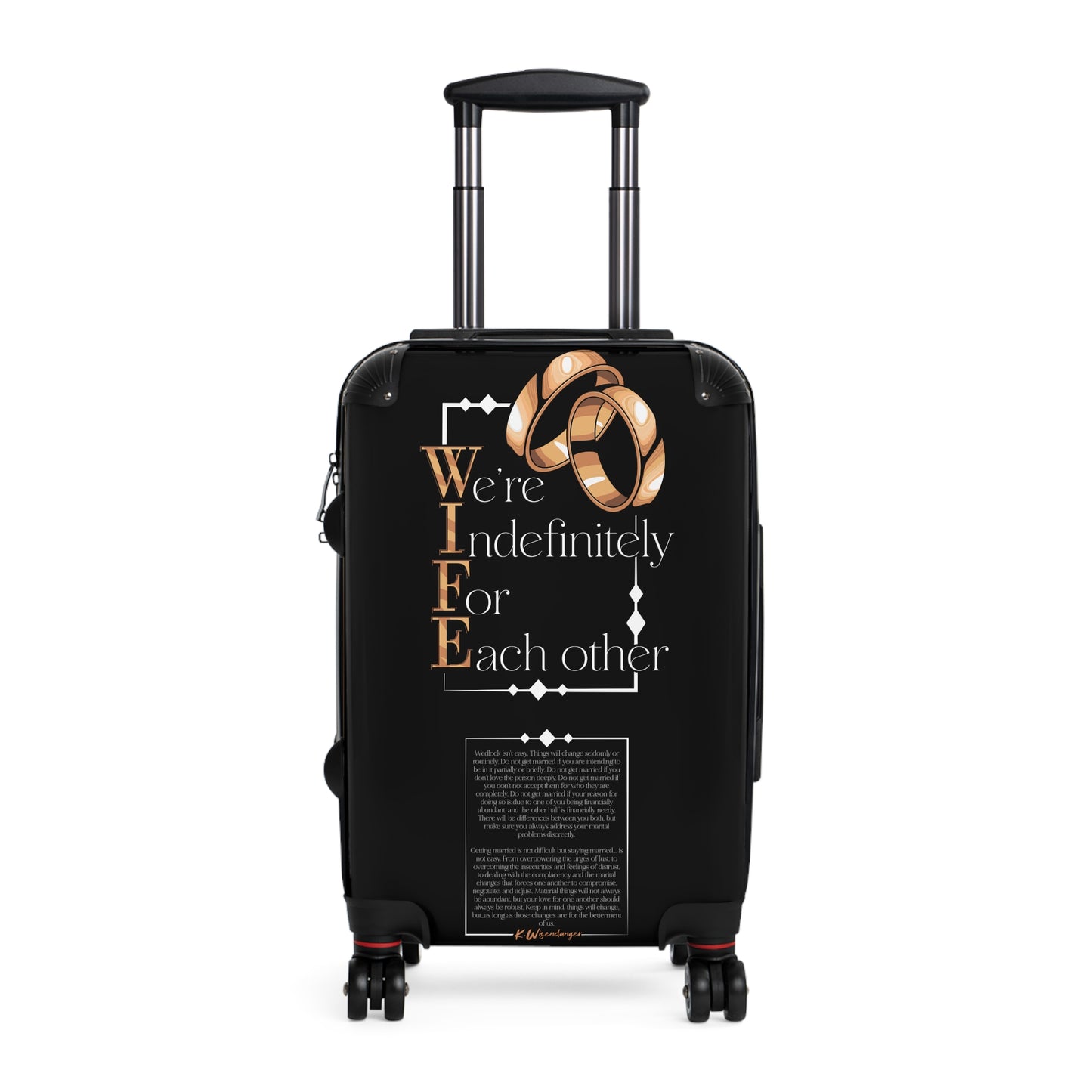 W.I.F.E. (We're Indefinitely For Each-Other) Romantic Travel Suitcase - Perfect for Couples, Honeymoon Essentials, Wedding Gifts, Anniversary Celebration, Love Journey