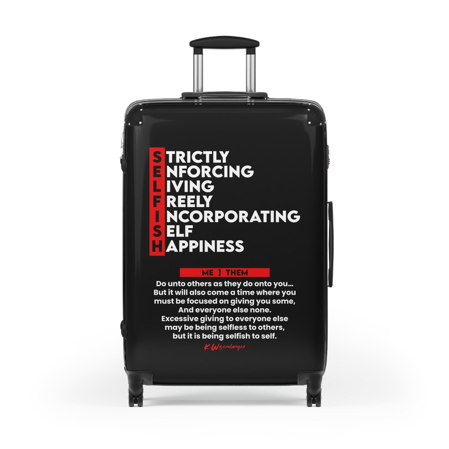 Self-Care Inspirational Suitcase with Quotes, Travel Gear, Luggage for Self-Discovery, Unique Gift for Travelers, Motivational Travel [...]