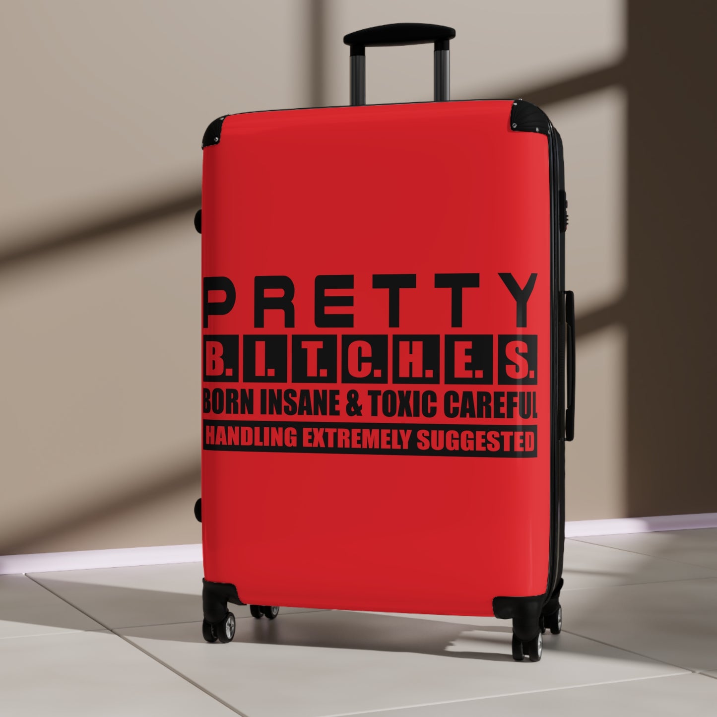 Pretty Bitches Suitcase for Adventurers, Carry-On Luggage, Travel Gift, Vacation Suitcase, Stylish Spinner