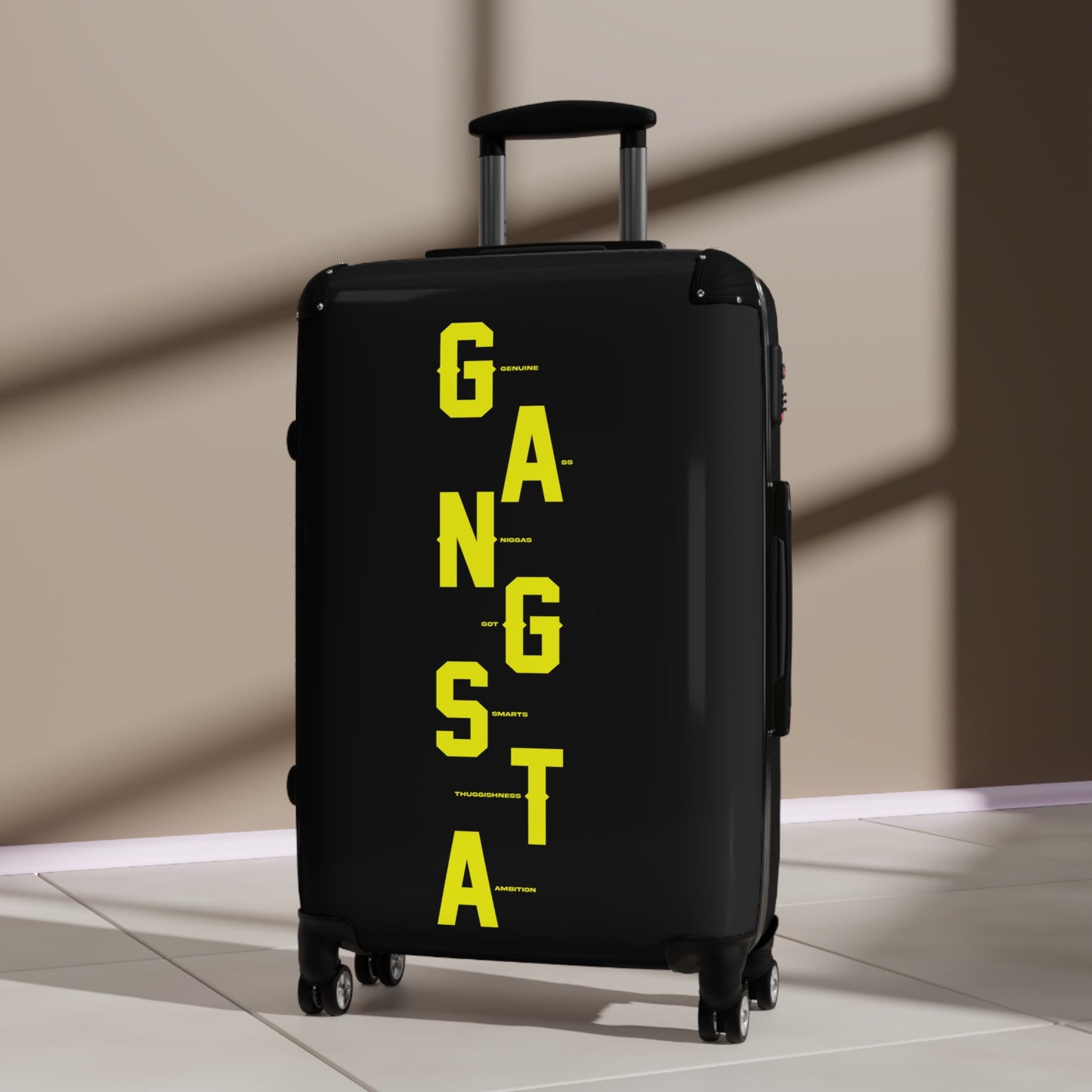 Gangsta Suitcase - Travel Bag for Adventurers, Fun Vacation Luggage, Perfect for Street Style, Gift for Travelers