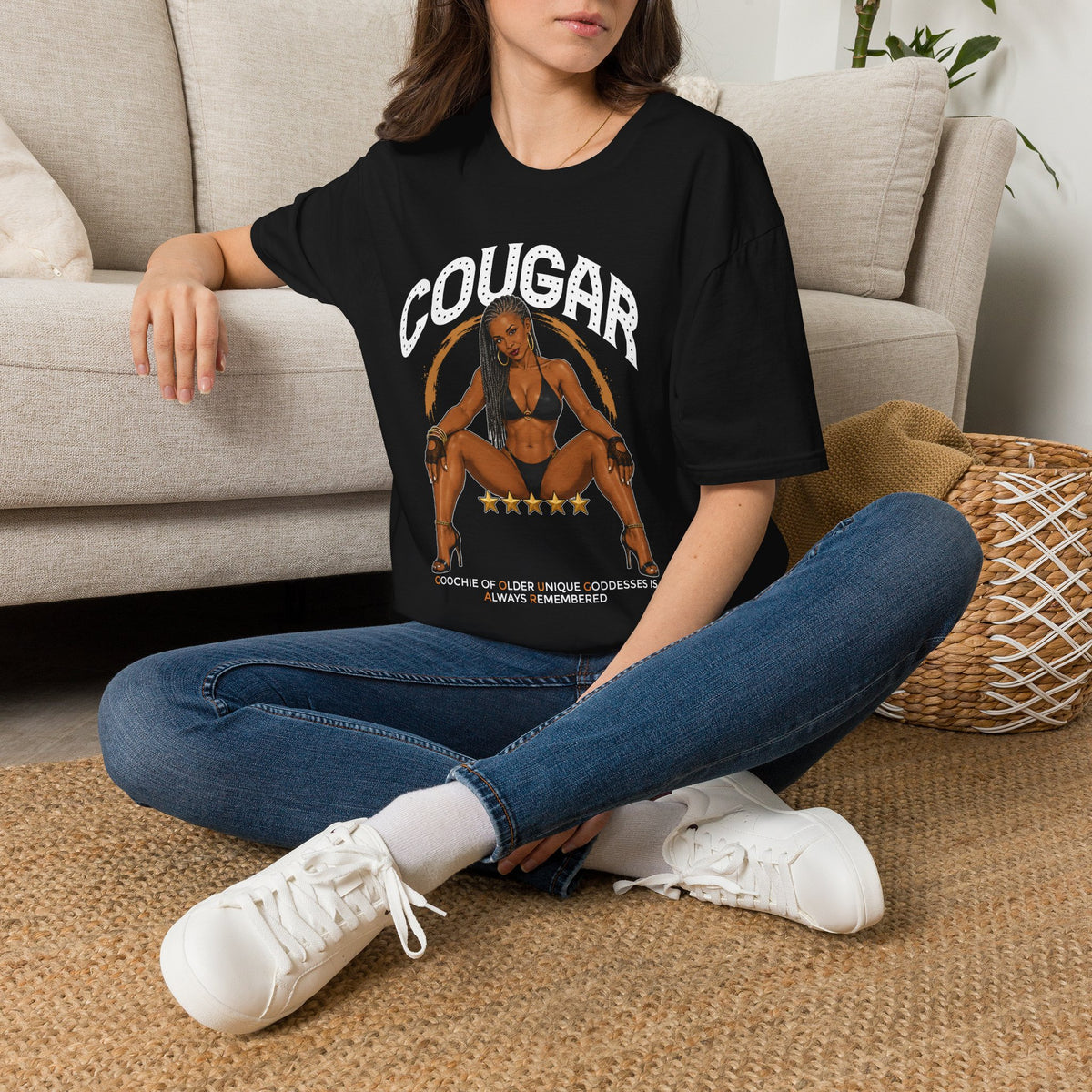 Cougar Graphic T-Shirt — Bold Vintage Pinup Style