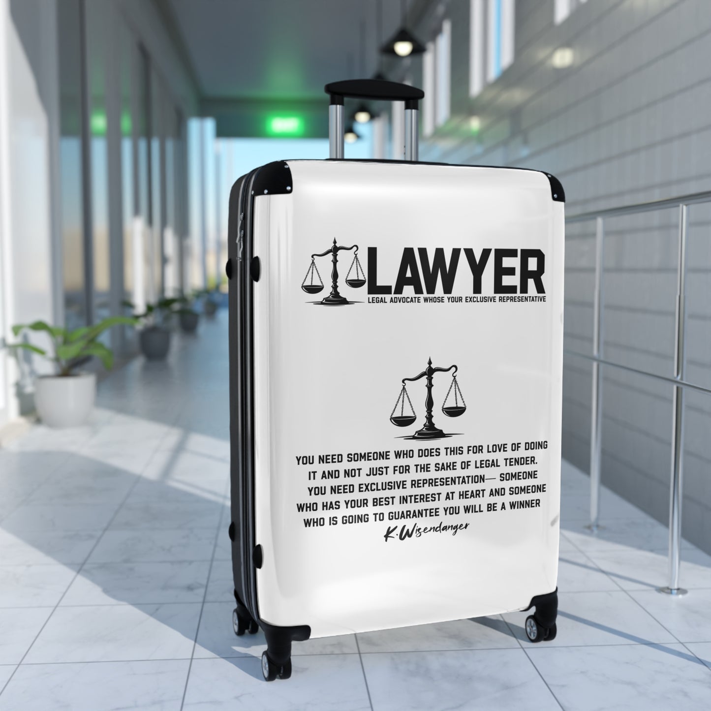 Lawyer Theme Suitcase - Perfect for Legal Professionals, Travel Gifts, Attorney Accessory, Law School Graduation, Legal Themed Gifts