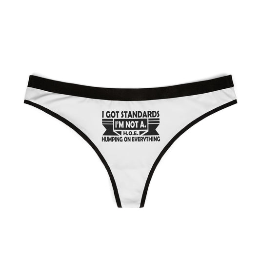 NOT A H.O.E. Women's Thongs - Sassy Underwear, Cute Lingerie, Bridal Shower Gift, Everyday Comfort, Self-Care Essentials